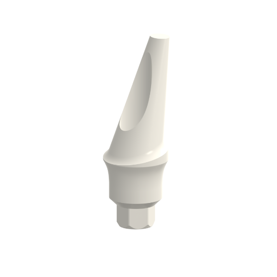 Picture of Anatomic Concave Angulated Temporary Hex. Abutment L3mm 15 Deg.